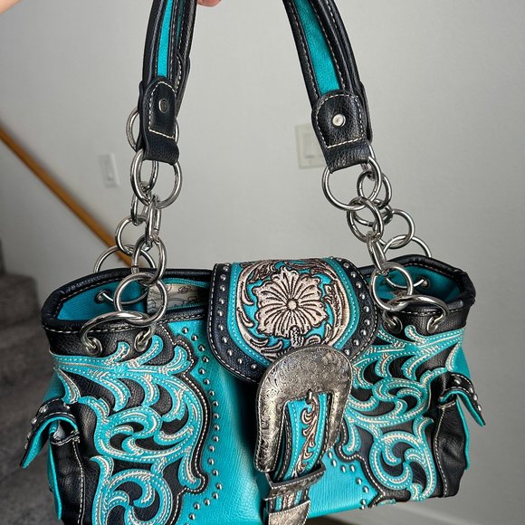 Montana West Handbags - Montana West Buckle Collection Concealed Carry Satchel 